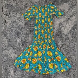 Utopia Africa Designs Teal and Orange Maxi Dress